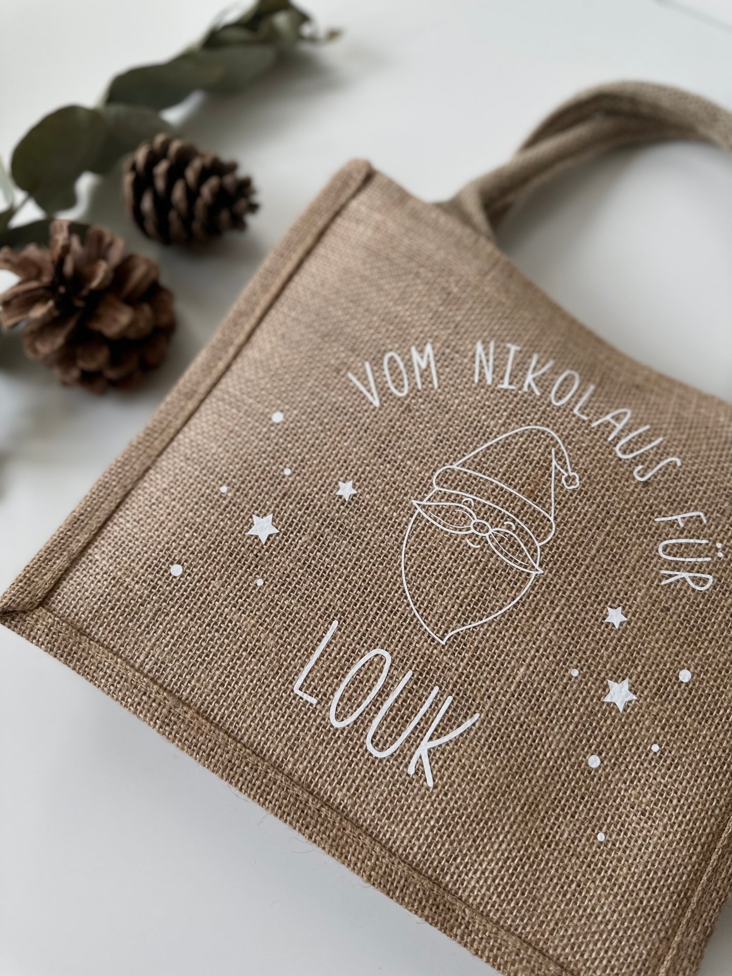 Nikolaustasche | Weihnachts - Jutetasche