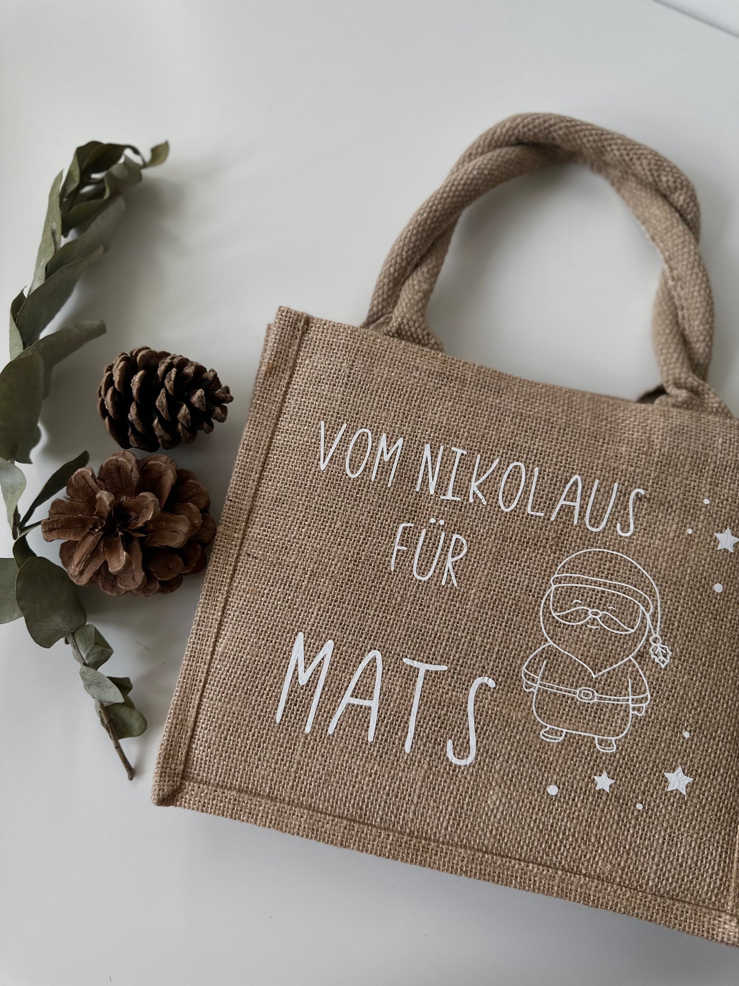 Nikolaustasche | Weihnachts - Jutetasche