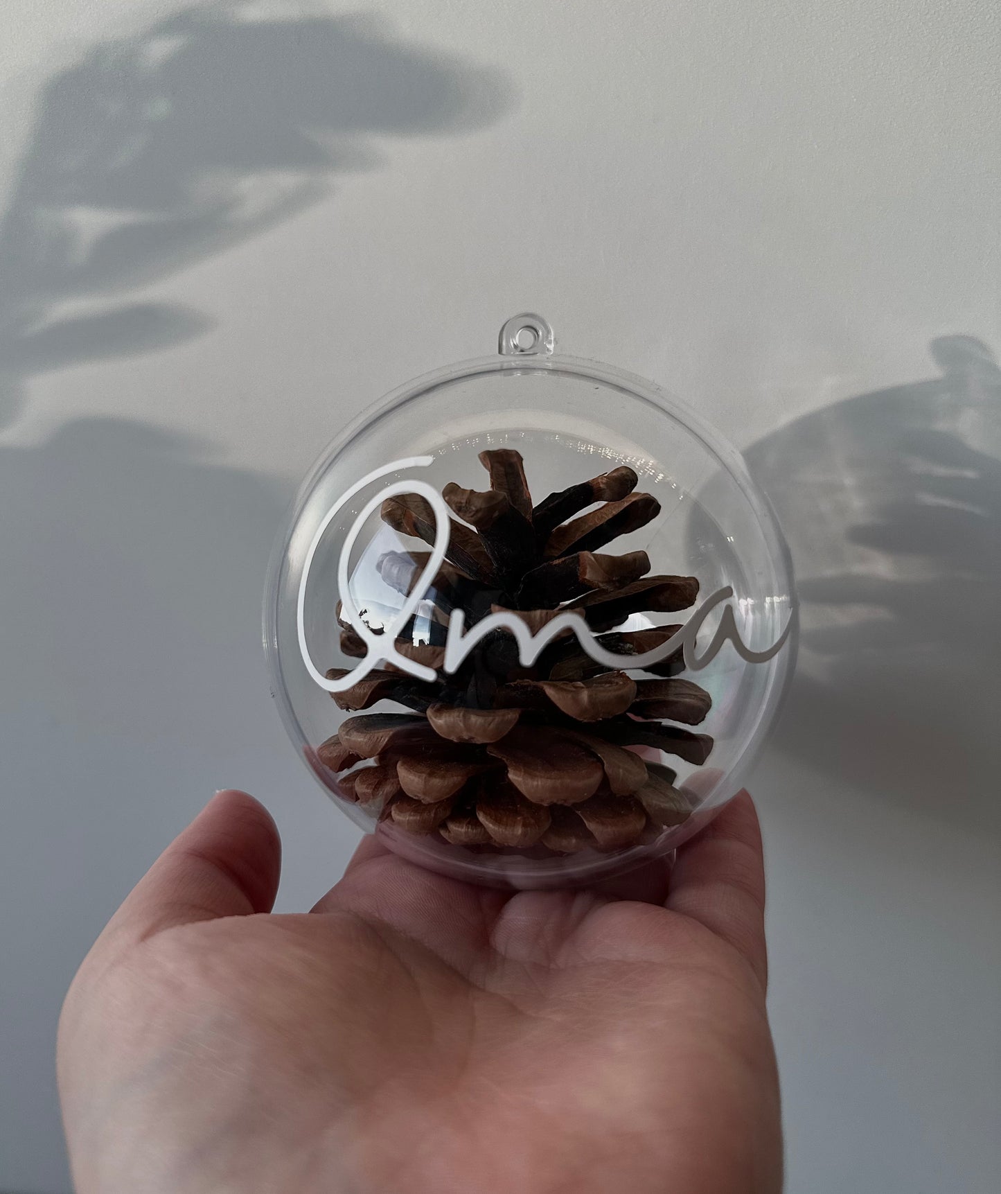 Weihnachtskugel mit Füllung und Personalisierung