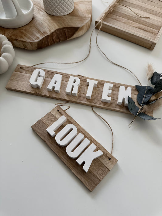 Türschild aus Holz | Personalisiert