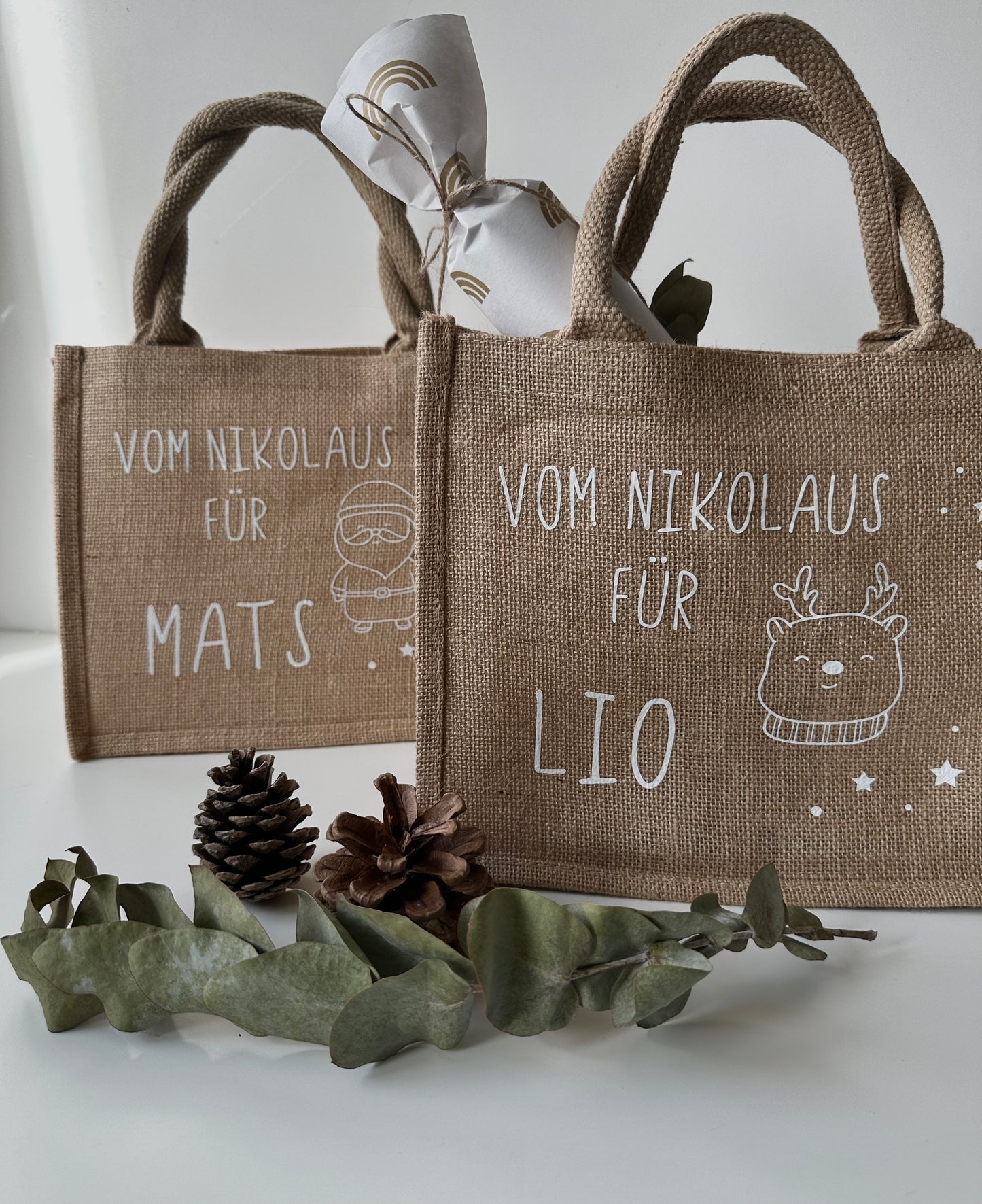 Nikolaustasche | Weihnachts - Jutetasche