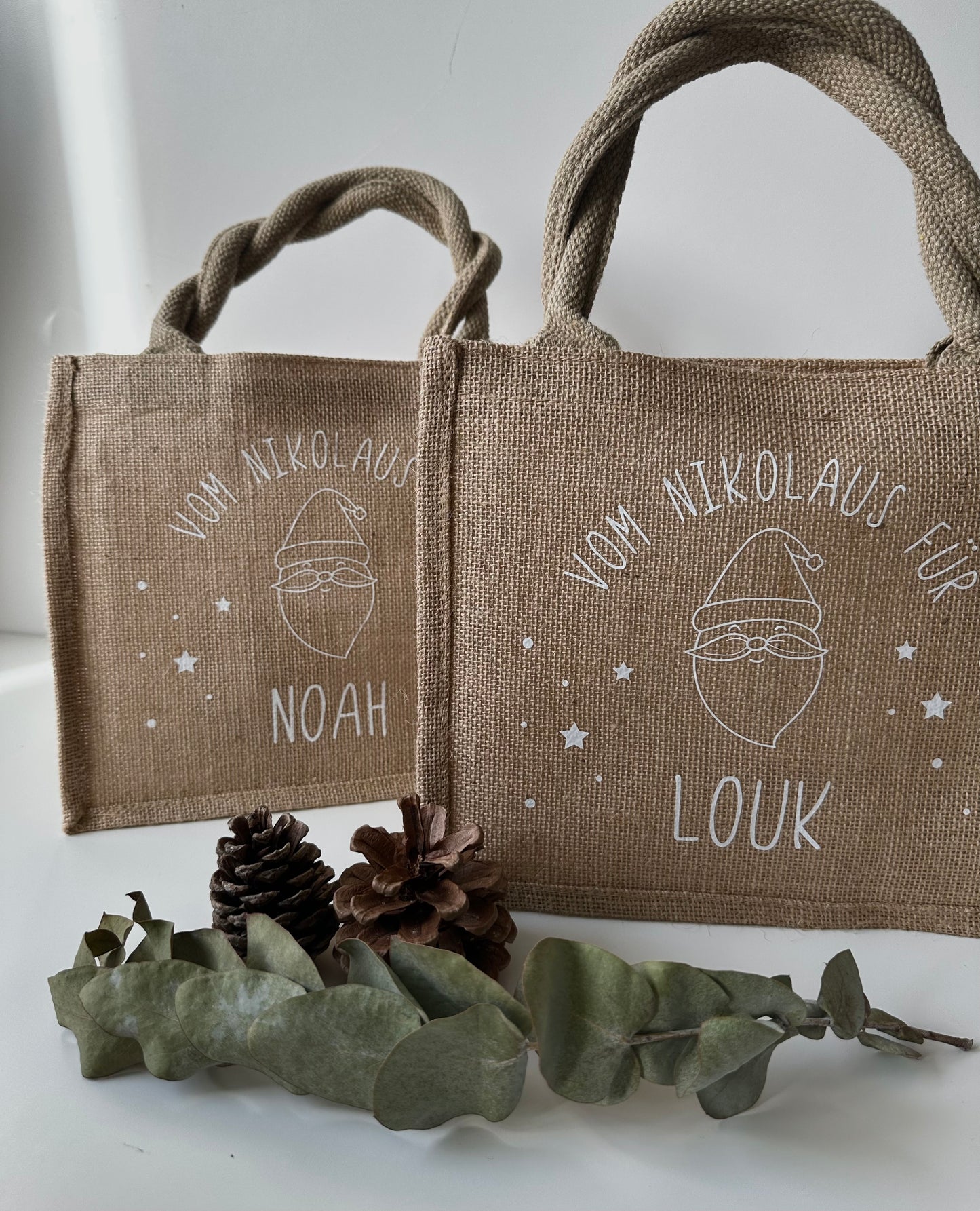 Nikolaustasche | Weihnachts - Jutetasche