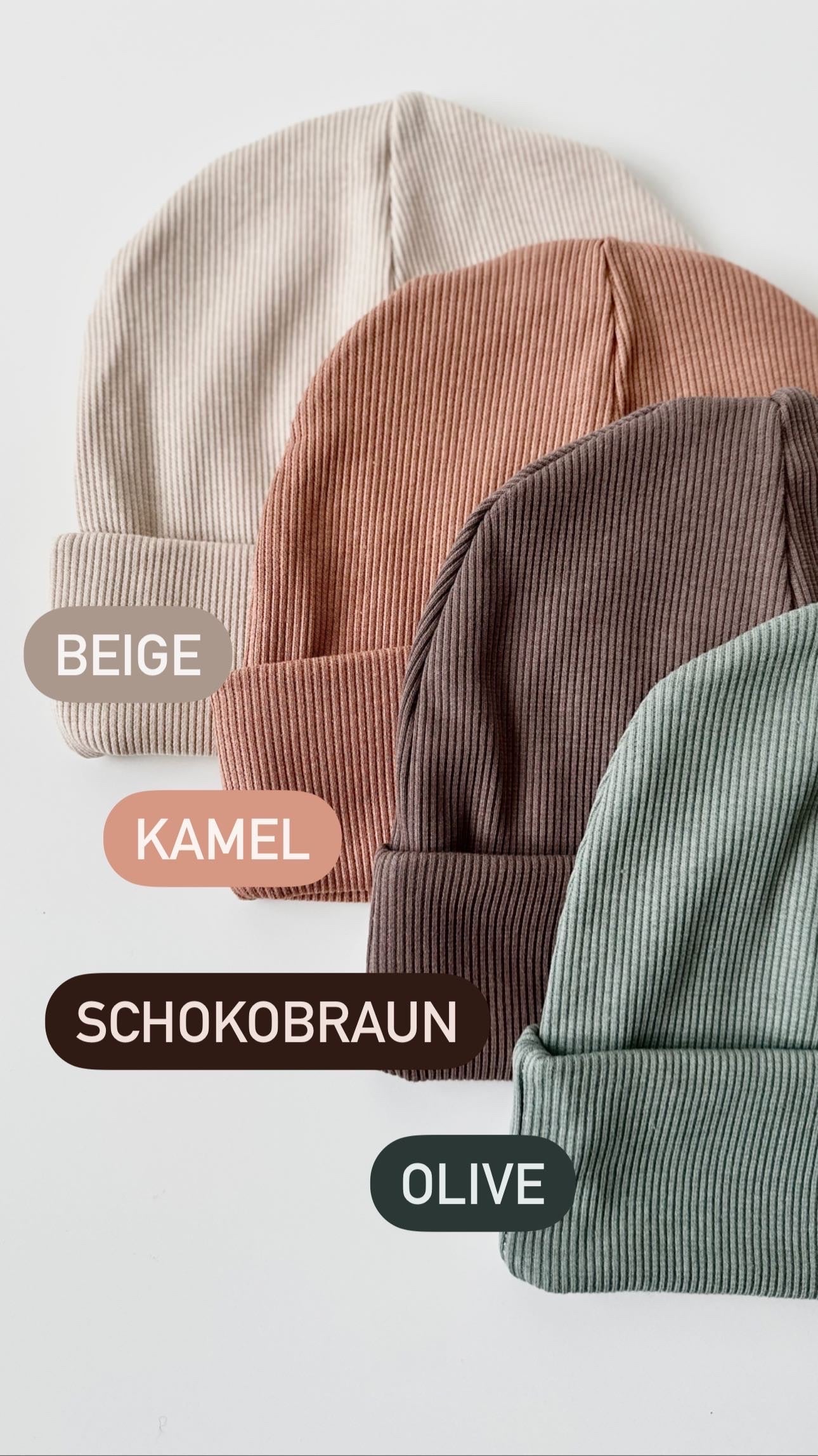 Beanie mit Regenbogen