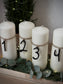 Adventsteller mit Kerzen