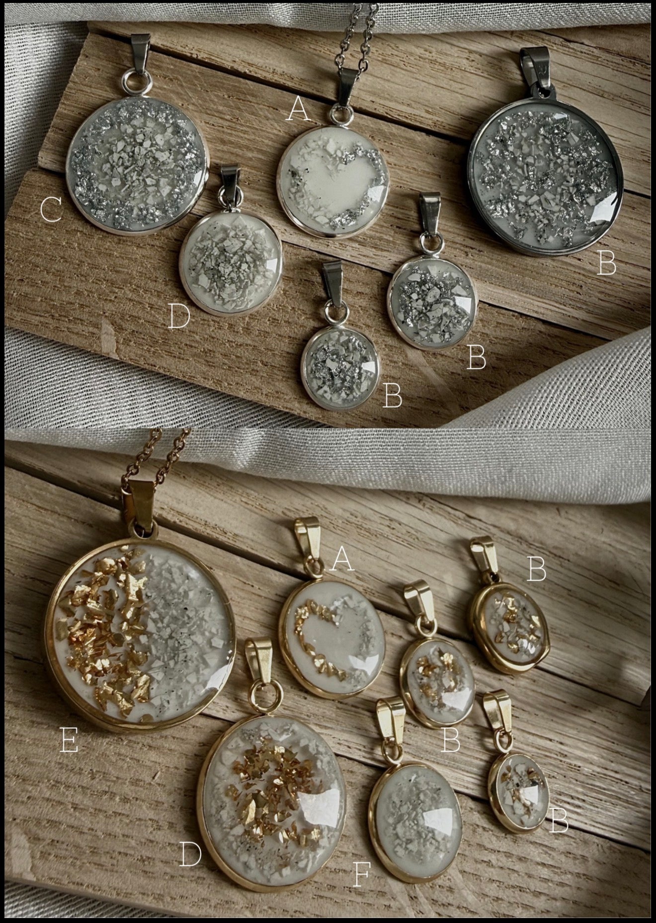 Schmuck aus der Asche verstorbener