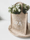 Jutetasche als Geschenketasche